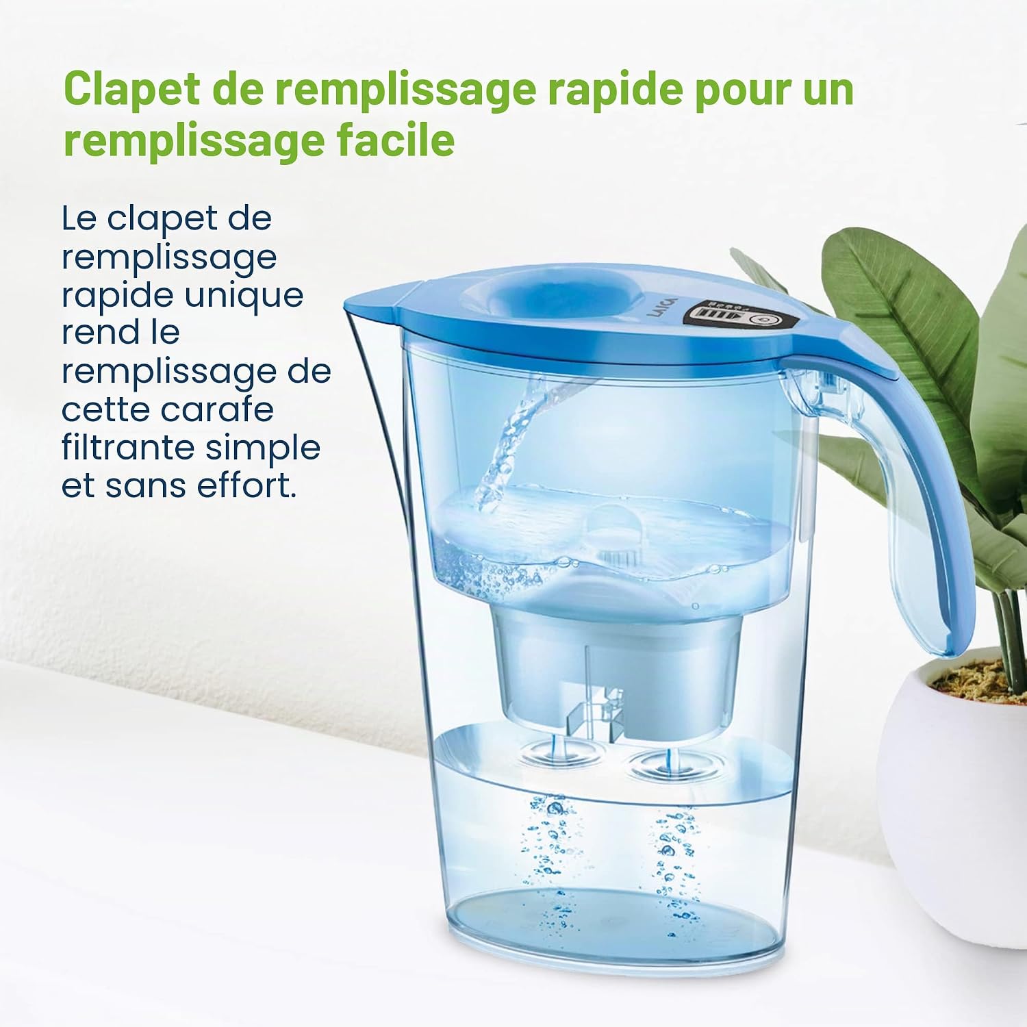 Carafe filtrante à eau Laica Stream Line digitale - Vue 3