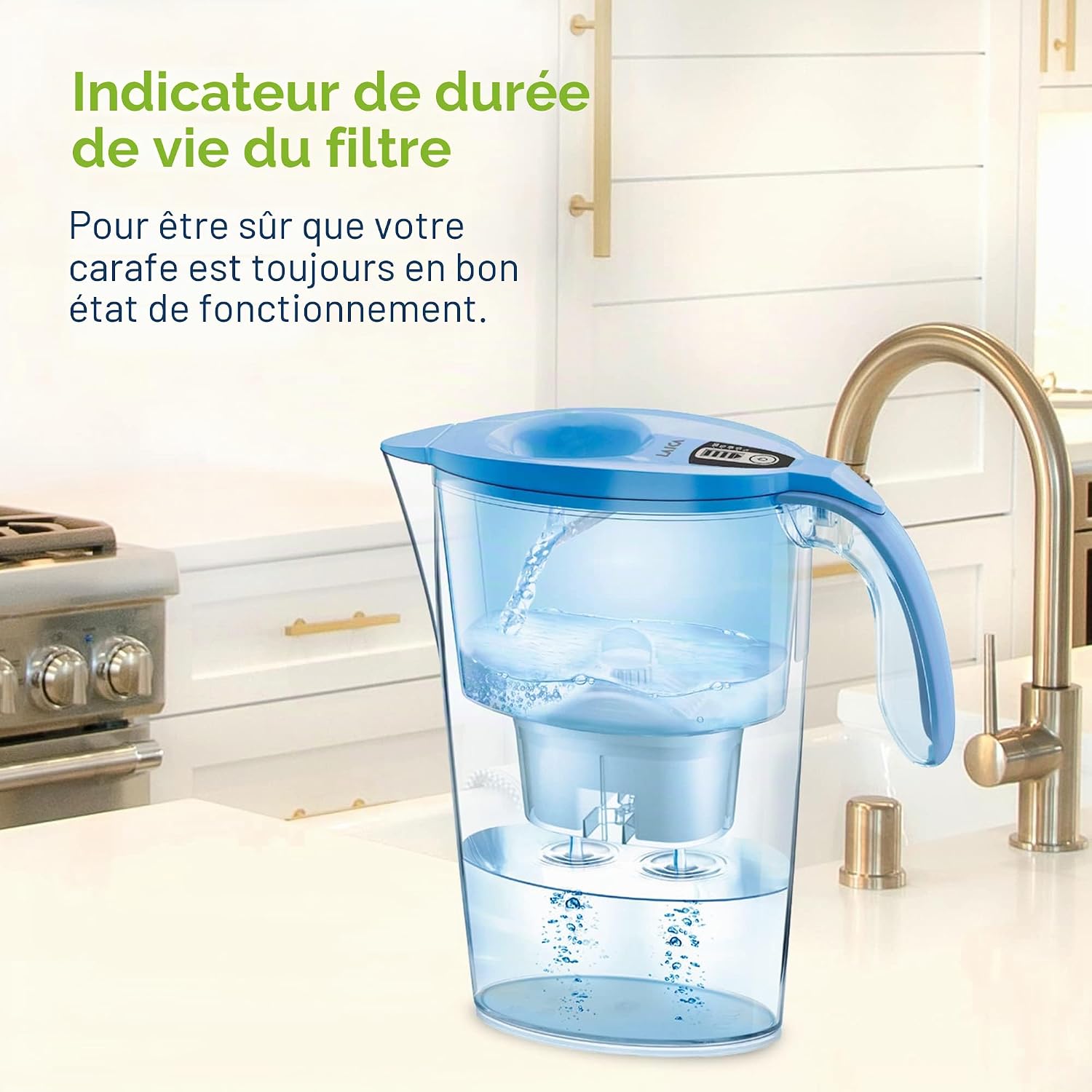 Carafe filtrante à eau Laica Stream Line digitale - Vue 2