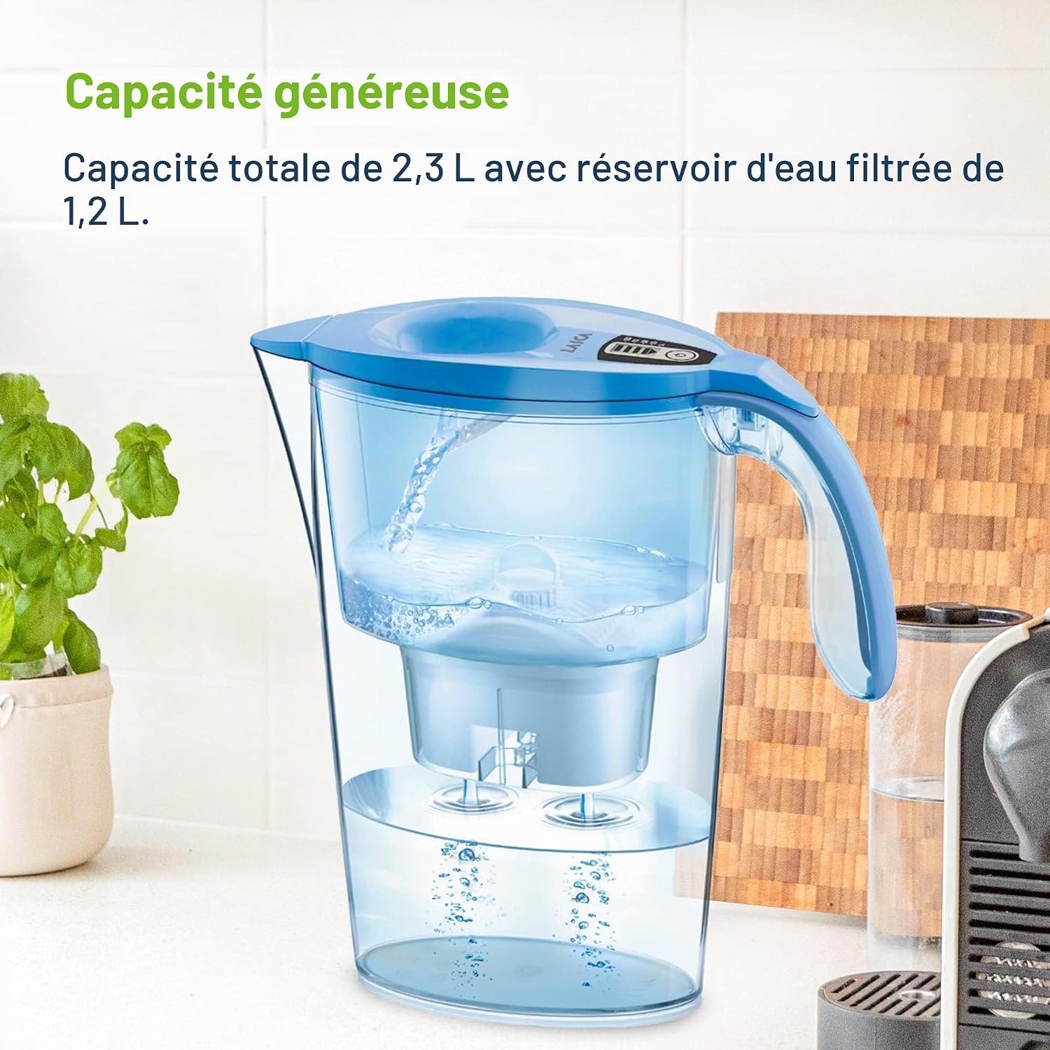 Carafe filtrante à eau Laica Stream Line digitale - Vue 4