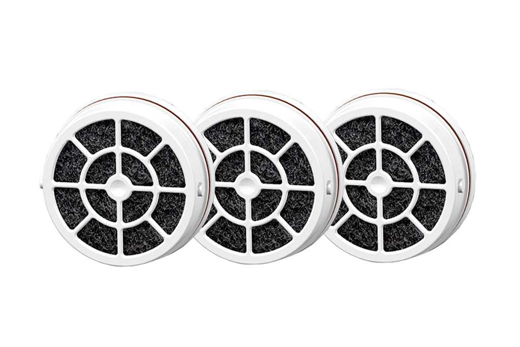 3 x Filtres à charbon actif Fast Disk bouteilles et gourdes myLAICA - Vue 3